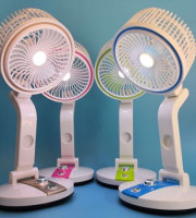 Rechargeable & Foldable Fan with Light