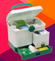 Plastic multi-purpose first aid kit organizer case - 4000